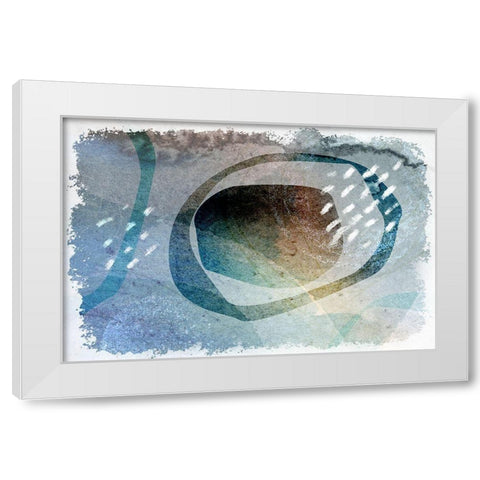 Transcription White Modern Wood Framed Art Print by Naskrent, Delores