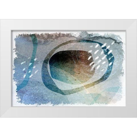 Transcription White Modern Wood Framed Art Print by Naskrent, Delores