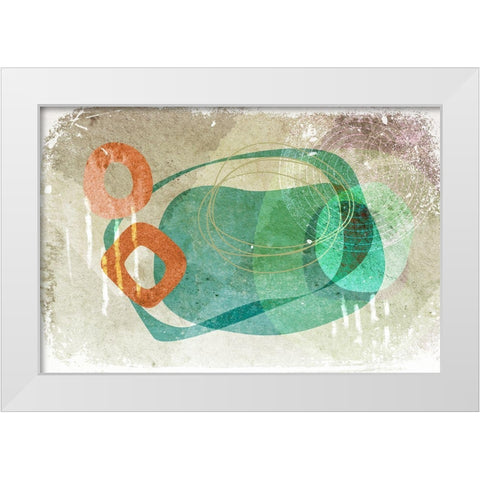 Chronicle White Modern Wood Framed Art Print by Naskrent, Delores