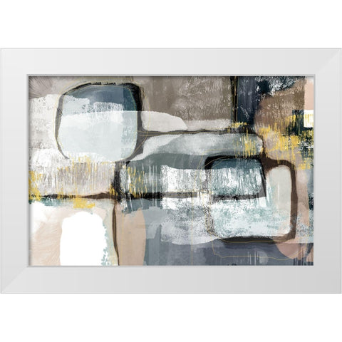 Spatial Lodge White Modern Wood Framed Art Print by Naskrent, Delores