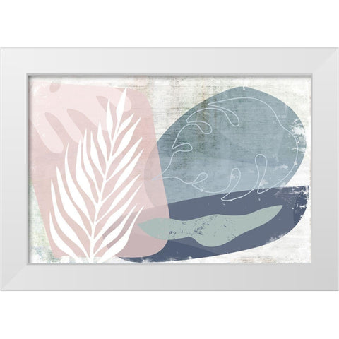 Burgeoning White Modern Wood Framed Art Print by Naskrent, Delores