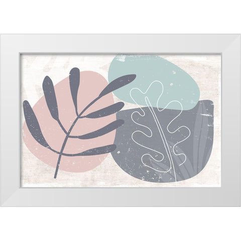 Lush-Riffle White Modern Wood Framed Art Print by Naskrent, Delores