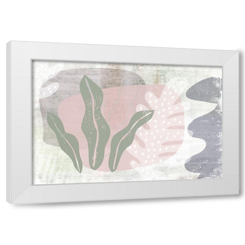 Moss Hedge White Modern Wood Framed Art Print by Naskrent, Delores