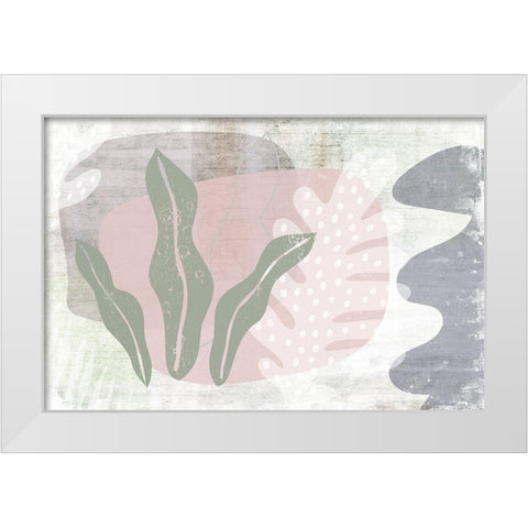 Moss Hedge White Modern Wood Framed Art Print by Naskrent, Delores