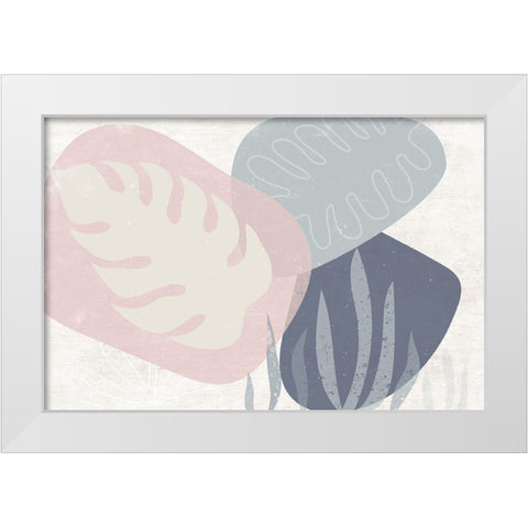 Tender Lichen White Modern Wood Framed Art Print by Naskrent, Delores