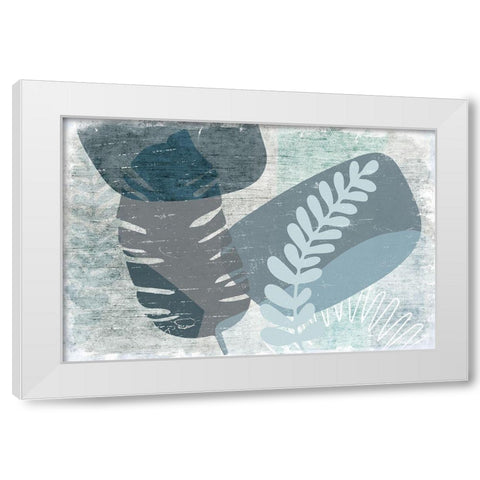 Budding Greenery White Modern Wood Framed Art Print by Naskrent, Delores