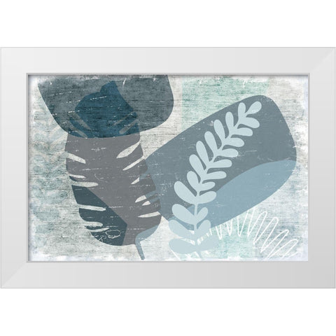 Budding Greenery White Modern Wood Framed Art Print by Naskrent, Delores