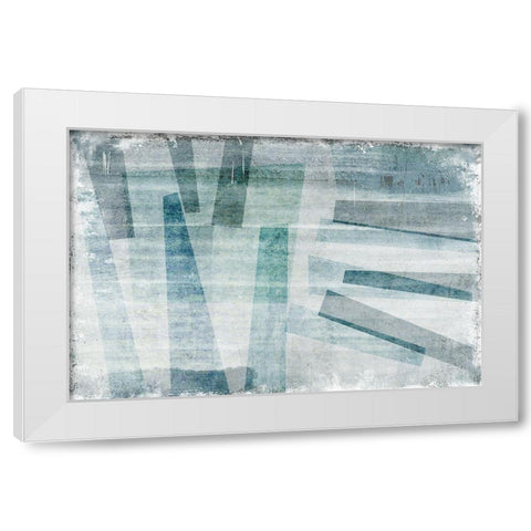 Bridging White Modern Wood Framed Art Print by Naskrent, Delores