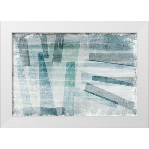 Bridging White Modern Wood Framed Art Print by Naskrent, Delores