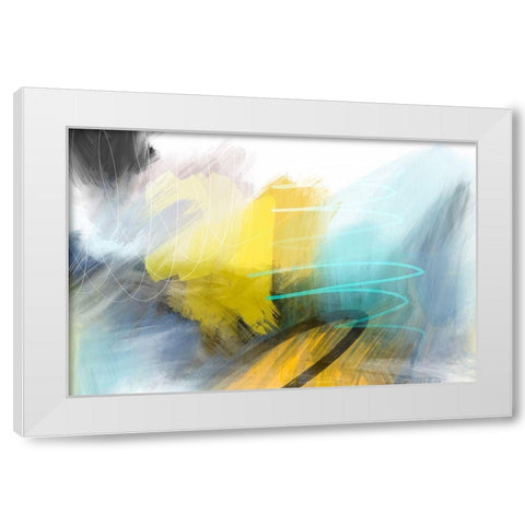 Deadly Tornado White Modern Wood Framed Art Print by Naskrent, Delores