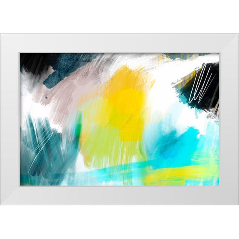 Glowing Sky White Modern Wood Framed Art Print by Naskrent, Delores