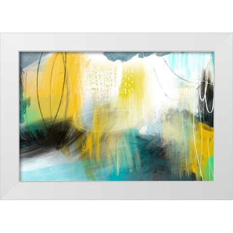 Forecast of Rain White Modern Wood Framed Art Print by Naskrent, Delores