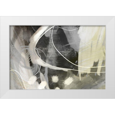 Allegedly White Modern Wood Framed Art Print by Naskrent, Delores