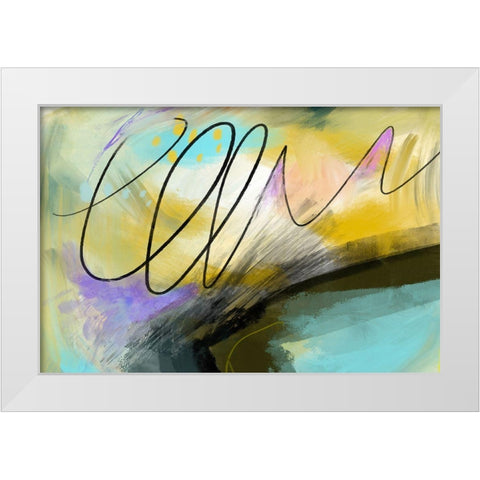 Mumble White Modern Wood Framed Art Print by Naskrent, Delores