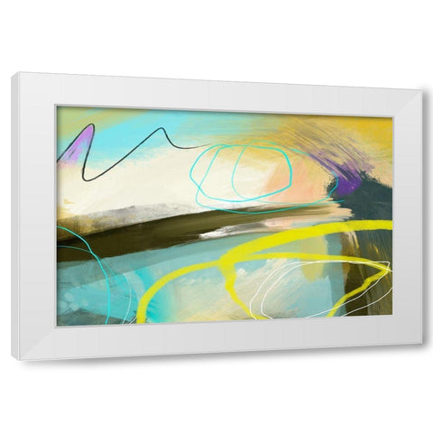 Modulate White Modern Wood Framed Art Print by Naskrent, Delores