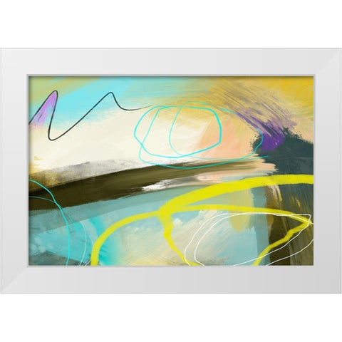 Modulate White Modern Wood Framed Art Print by Naskrent, Delores