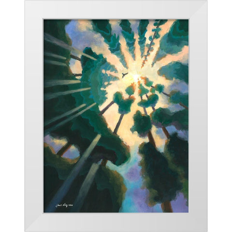 Fantasia of Summer White Modern Wood Framed Art Print by Wang, John