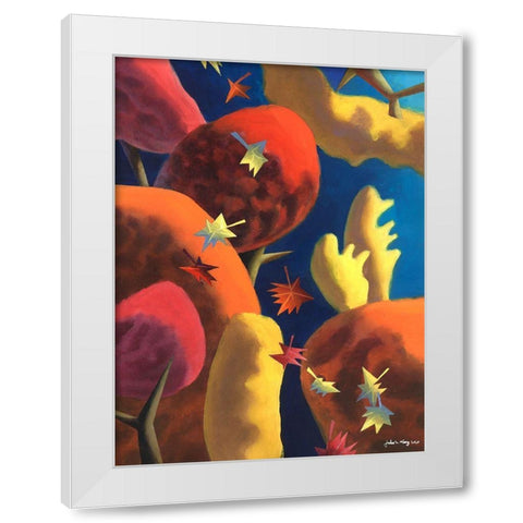 Fantasia of Autumn White Modern Wood Framed Art Print by Wang, John