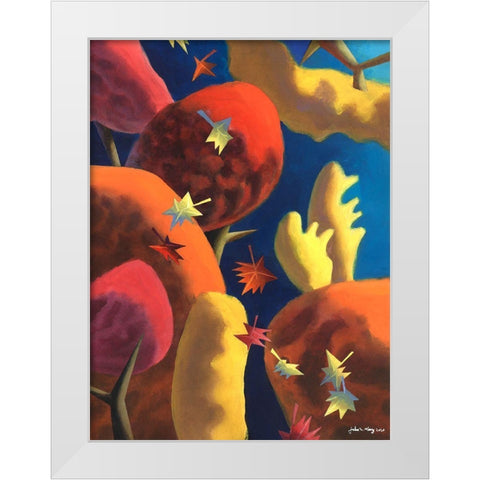 Fantasia of Autumn White Modern Wood Framed Art Print by Wang, John