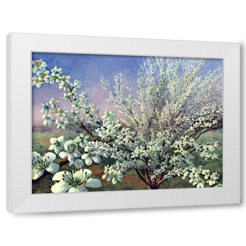 Fresh Tone White Modern Wood Framed Art Print by Wang, John