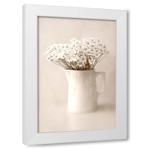 Jug of Daisies White Modern Wood Framed Art Print by Stalus, Judy