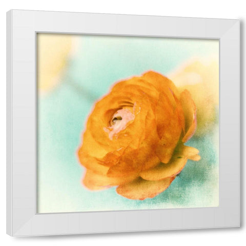 Orange White Modern Wood Framed Art Print by Stalus, Judy