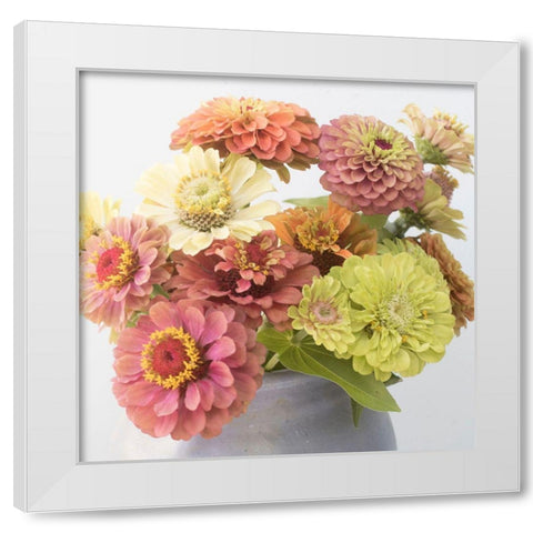 Bouque White Modern Wood Framed Art Print by Stalus, Judy