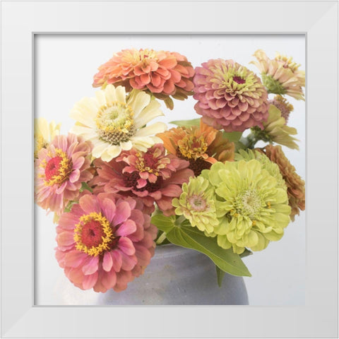 Bouque White Modern Wood Framed Art Print by Stalus, Judy