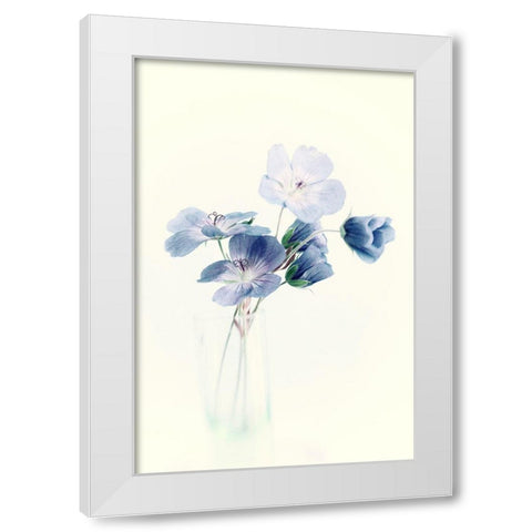 Blue White Modern Wood Framed Art Print by Stalus, Judy