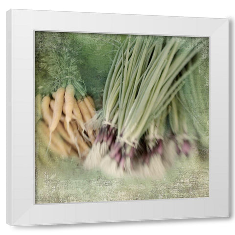 Vegies White Modern Wood Framed Art Print by Stalus, Judy