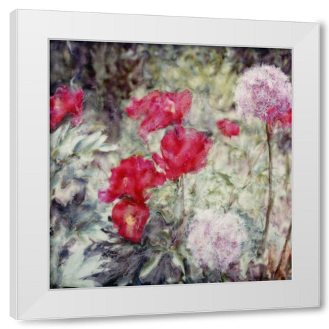 Garden White Modern Wood Framed Art Print by Stalus, Judy