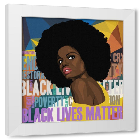 Affirmation White Modern Wood Framed Art Print by Smith, Karen