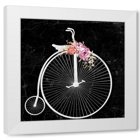 Floral Ride I White Modern Wood Framed Art Print by Smith, Karen