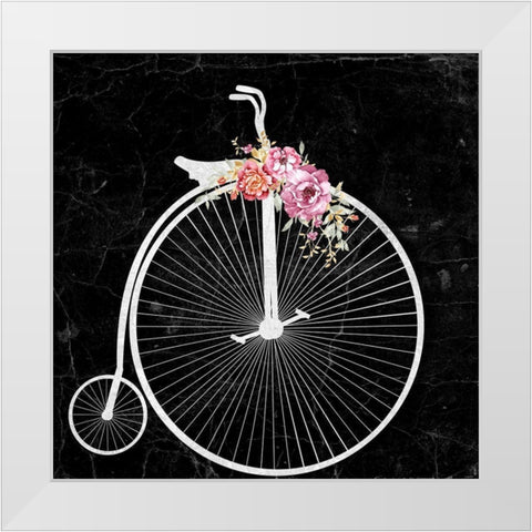 Floral Ride I White Modern Wood Framed Art Print by Smith, Karen
