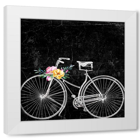 Floral Ride II White Modern Wood Framed Art Print by Smith, Karen