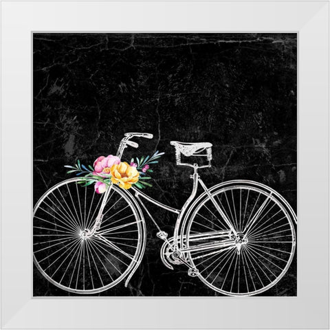 Floral Ride II White Modern Wood Framed Art Print by Smith, Karen