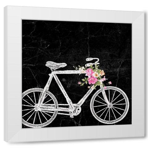 Floral Ride III White Modern Wood Framed Art Print by Smith, Karen