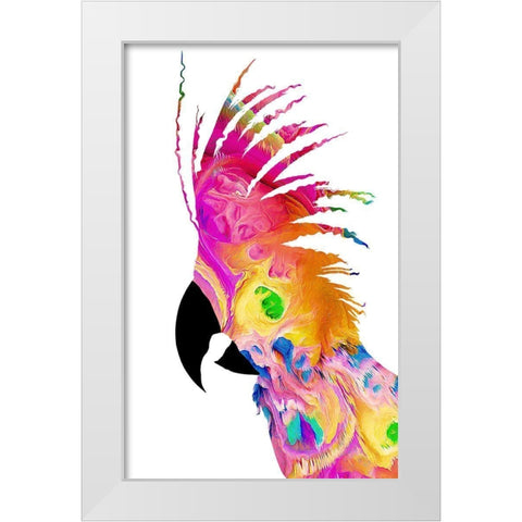 Painted Birdy White Modern Wood Framed Art Print by Smith, Karen