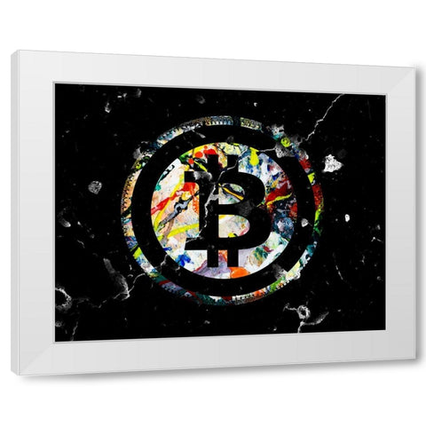 Bitcoin Paint White Modern Wood Framed Art Print by Smith, Karen