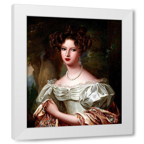 Classic Floozy I White Modern Wood Framed Art Print by Smith, Karen