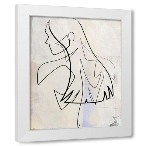 Silhou I White Modern Wood Framed Art Print by Smith, Karen