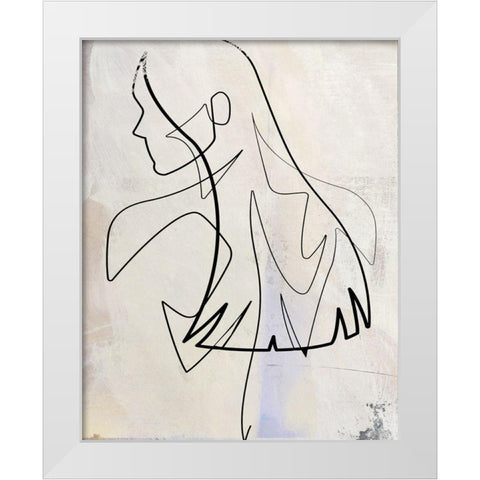 Silhou I White Modern Wood Framed Art Print by Smith, Karen