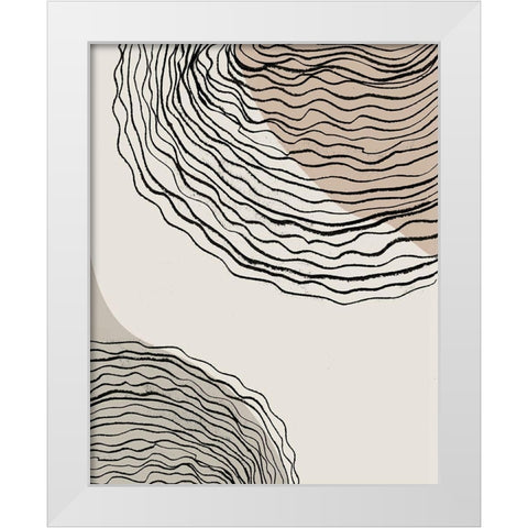 Swirlage I White Modern Wood Framed Art Print by Smith, Karen