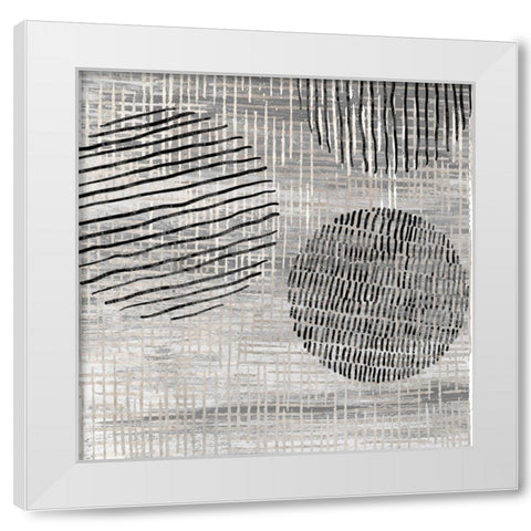 Line and Circle I White Modern Wood Framed Art Print by Smith, Karen