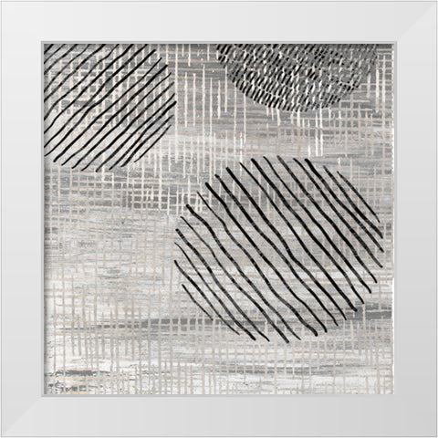 Line and Circle II White Modern Wood Framed Art Print by Smith, Karen