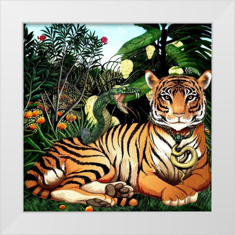 Jungler I White Modern Wood Framed Art Print by Smith, Karen