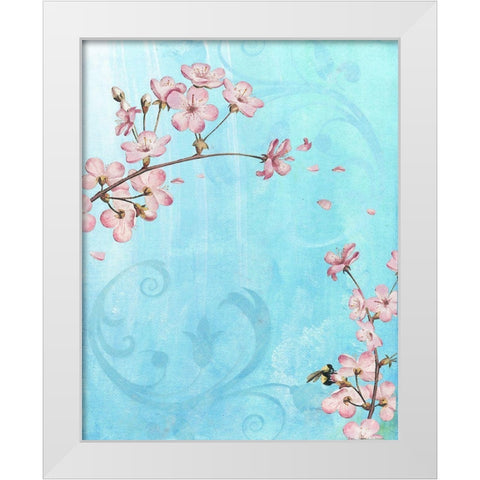 Blush II White Modern Wood Framed Art Print by Smith, Karen
