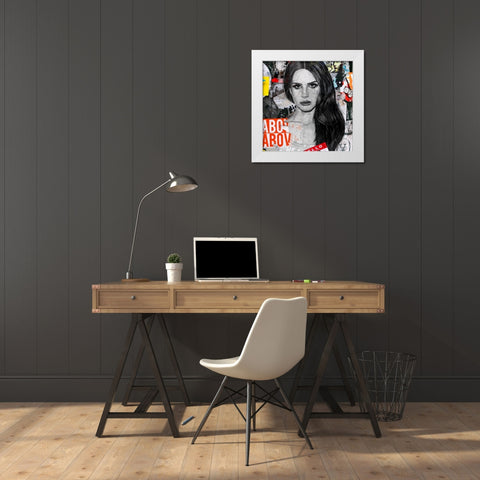 The Girl White Modern Wood Framed Art Print by Smith, Karen