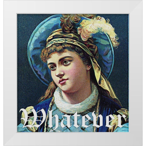 Whatever White Modern Wood Framed Art Print by Smith, Karen