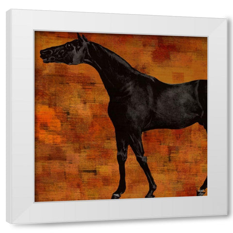 Horsey I White Modern Wood Framed Art Print by Smith, Karen